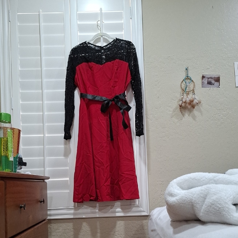 Target Red Sheath Long Sleeve Sweetheart Dress